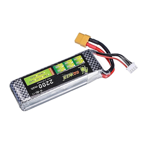 LION Power 7.4V 2200mAh 60C 2S Lipo Batteri XT60 Plugg for RC Bil