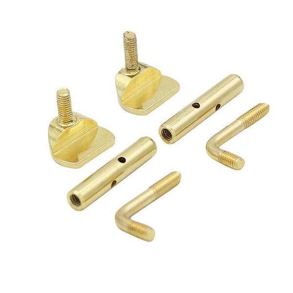 3x2 stycken Violinhaksskruvar 3/4 4/4 Violin Ersättningsdelar Guld