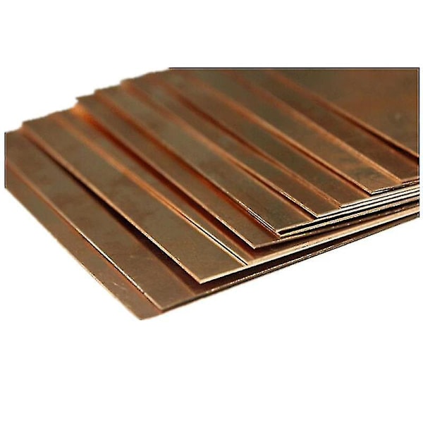 1 stk Tyk 0,3-8 mm 100x100 99,9% Renhed Kobber Metalplade God Mekanisk Opførsel Og Termisk Stabilitet Kobberplade