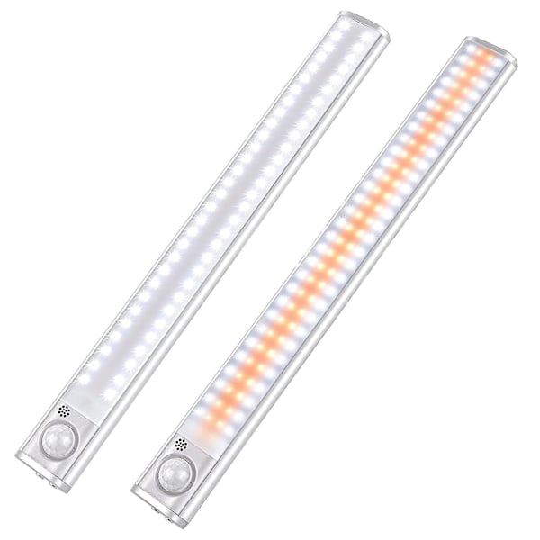 LED-skapbelysning, sensorlys 120 LED, oppladbar dimmbar sensorlys natt med bevegelsessensor, for skap