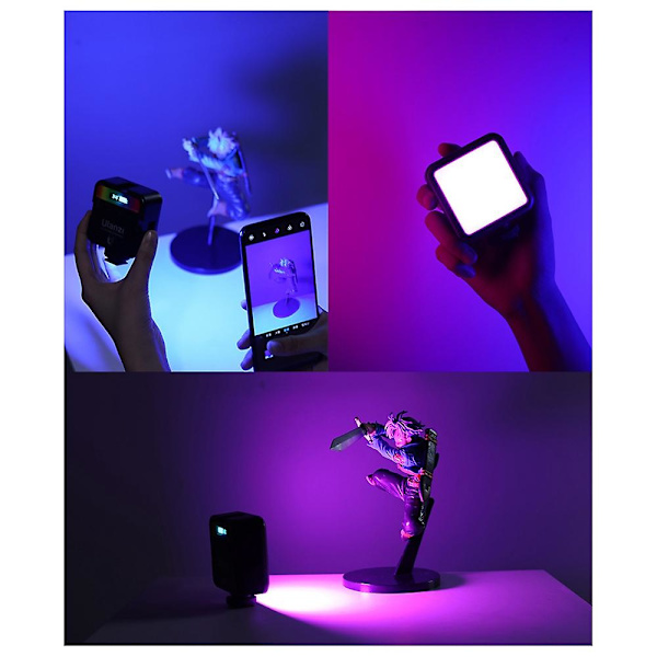 Vl49 RGB LED Fylllys Mini Bærbar Multifunksjonell 2500k-9000k Lommekamera Fylllys Live Pho