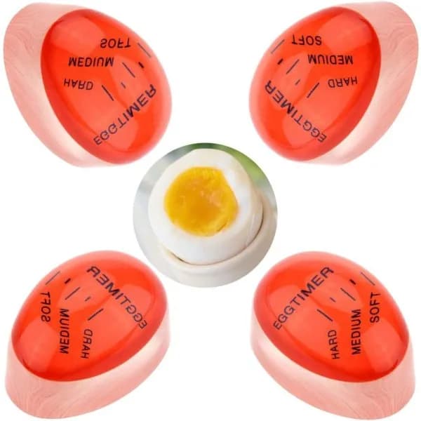 Eggtimer, 4-pakning fargeskiftende eggetimer
