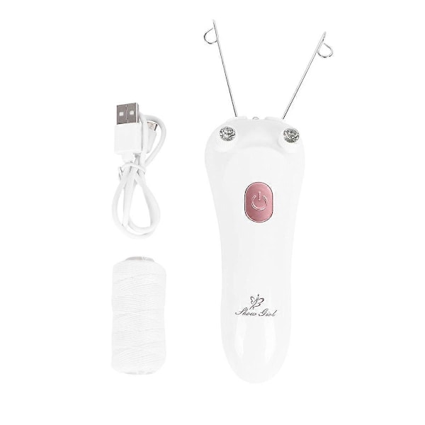 USB-lading ansiktshårfjerner for kvinner, elektrisk epilator for ansiktshårfjerning, barbermaskin for ansiktet, ansiktsmassasje (roségull)