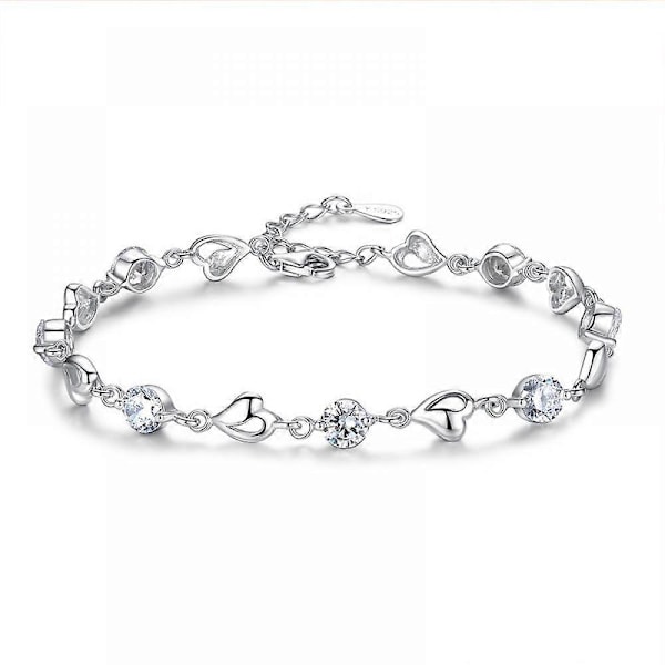 Gem Stone King 925 Sterling Silver Diamant Armband för Kvinnor