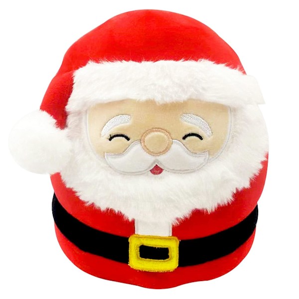 8" Cute Christmas Santa Soft Plush Toy,3D Xmas Santa Plush Pillow Toy,Squishy Cotton Plushies Doll,Kawaii Plush Stuffed Animal Toy,Gift