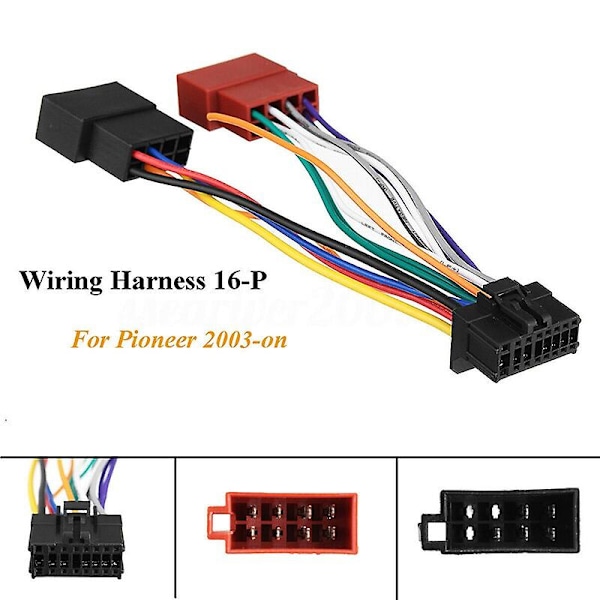 1 kpl auton johtosarja-sovitin Kenwood / Jvc -auton stereoradioon Iso-standardin liitinsovitin 16-nastainen pistokekaapeli Plug-play