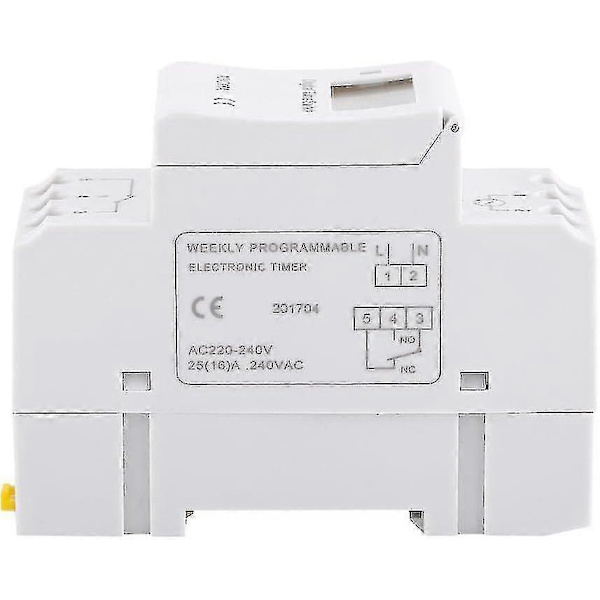 Digital Timer, LCD-display Veckovis Programmerbar Elektronisk Relätidsbrytare 15A (220V)