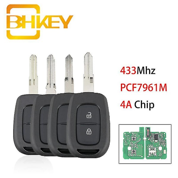 Pcf7961m 4a Chip 2 Knapper Bilnøgle Til Renault Sandero Dacia Logan Lodgy Dokker Duster Trafic Clio4 Master3 Bilnøgle