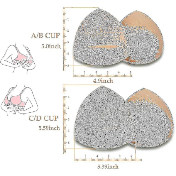 5 Par Bra-puter Innsatser Avtakbare Luftbomulls Skum Svamp Pustende 3 Farger C/d/e Cup -costbuy