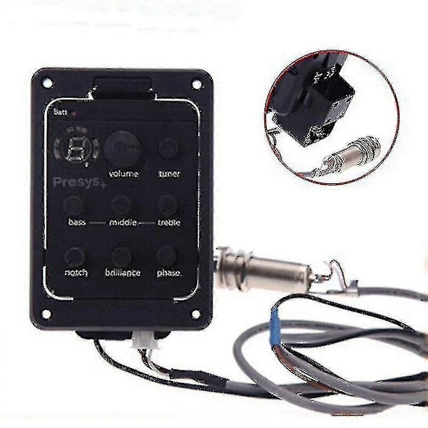 Fishman 4-bands 301 EQ-tuner Piezo-mikrofonförstärkare med blandning för akustisk gitarr