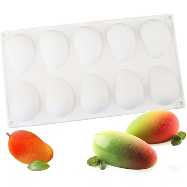 form dessert silikon kakeform 10 hull mango silikonform for baking fondantform fruktform