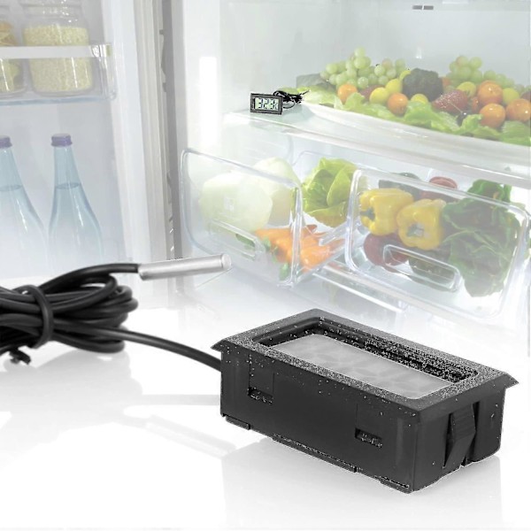 Digital LCD-termometer Temperaturmätare med Extern Givare