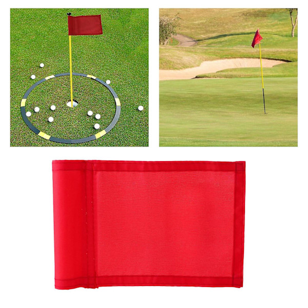 Golfhålspolskoppflaggor Putting Green Flaggor Markörpinnflaggor Vit+röd