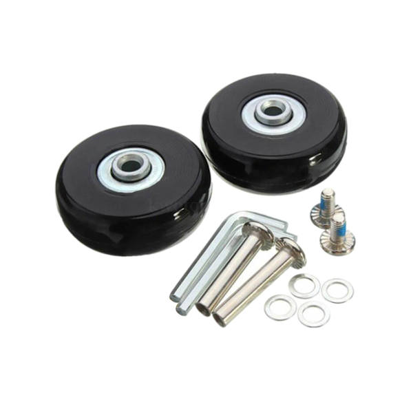 2 stk. Køfferthjul udskiftning Stærk Bæreevne Gummi 43mm