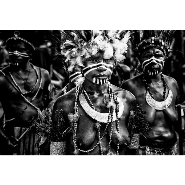 At The Mt. Hagen Sing Sing Festival - Papua New Guinea Poster 30x40 cm