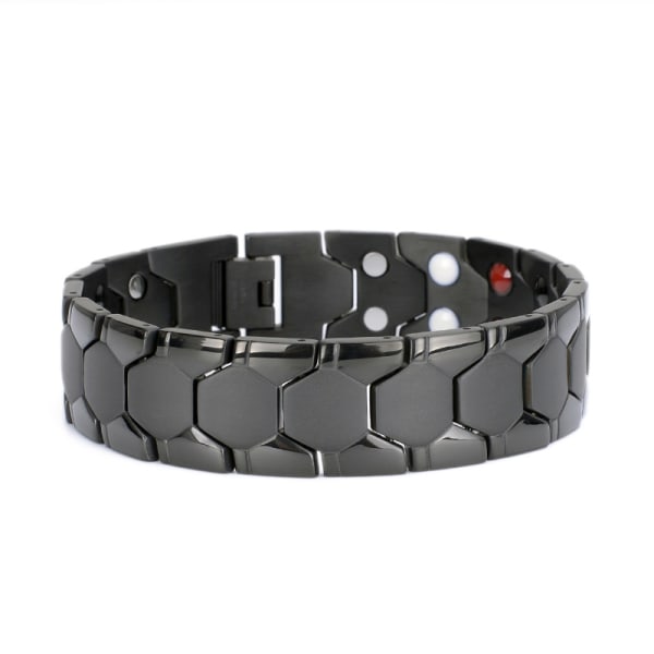 Titanium Magnetiskt Rostfritt Stål Armband - Herrar Terapi Armband för en Snygg och Hälsofokuserad Accessoar