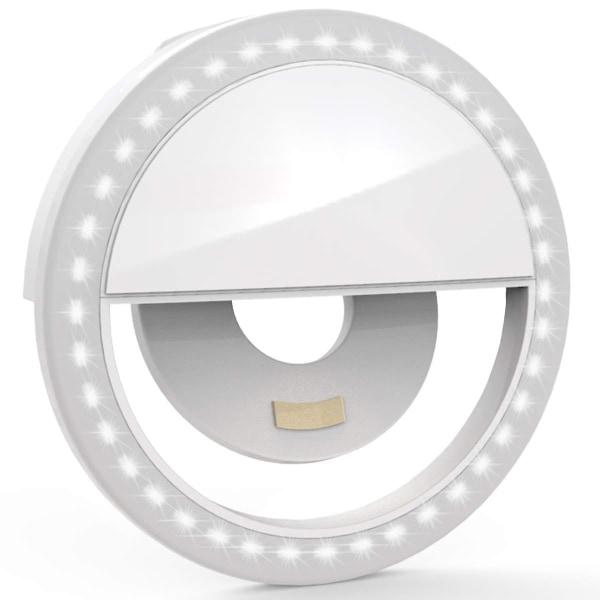 Selfie Ring Light, Uppladdningsbar Bärbar Clip-on Selfie Fill Light