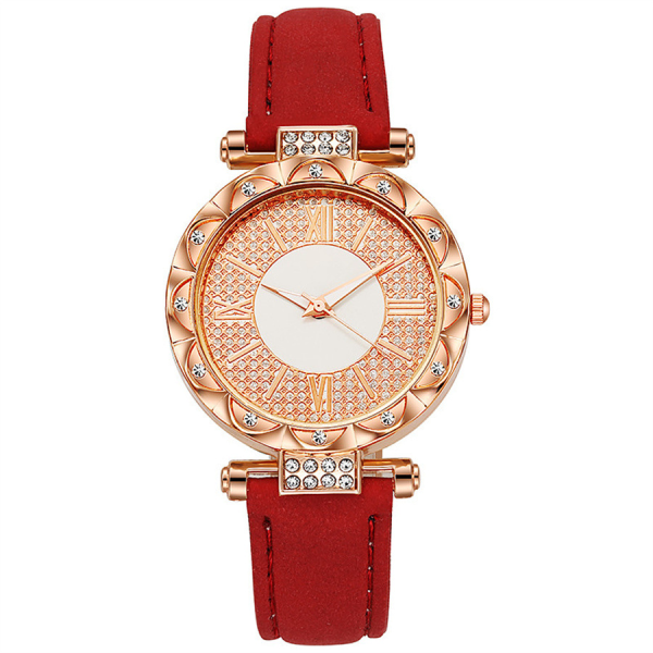 Kvinnors Quartz Watch Automatisk Armbandsur Diamond Dial Multi Color Casual Watch