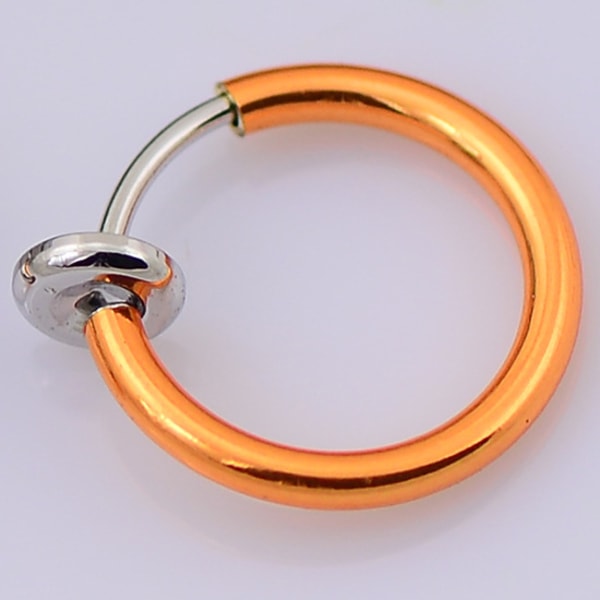 1 par klämringar med löstagbara pärlor 13 mm diameter Orange