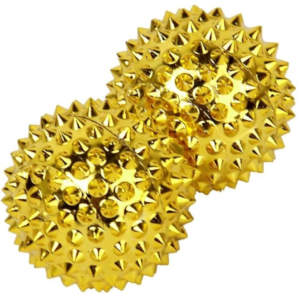 par magnetakupunktur massagebollar guld (32 mm)