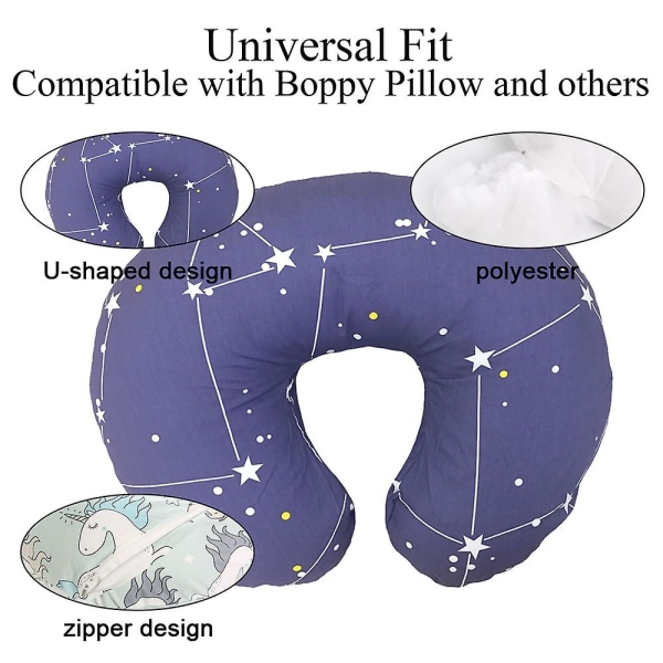 Boppy-kompatibel kudde, 100 % bomull, supermjuk, lämplig för amning