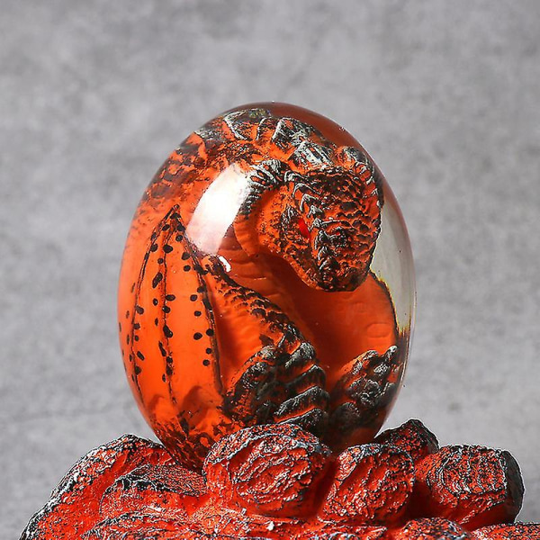 Dinosaurieäggsouvenir Power Game Glow Lava Dragon Egg Crystal Transparent Resin Heminredning