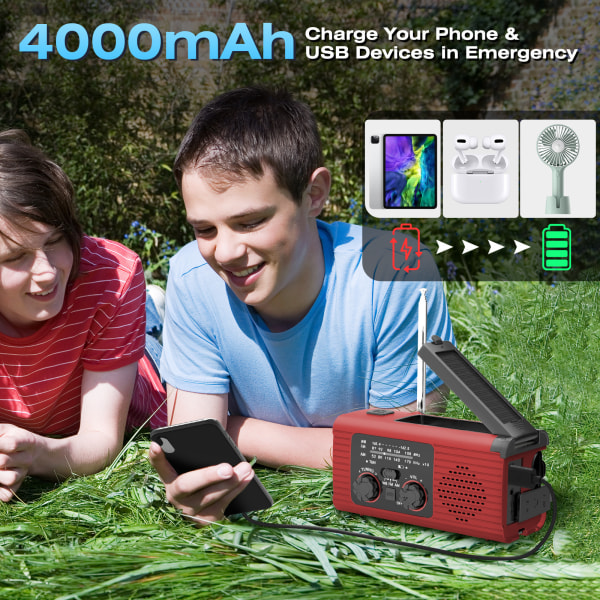 Handvev uppladdningsbar radio portabel utomhus