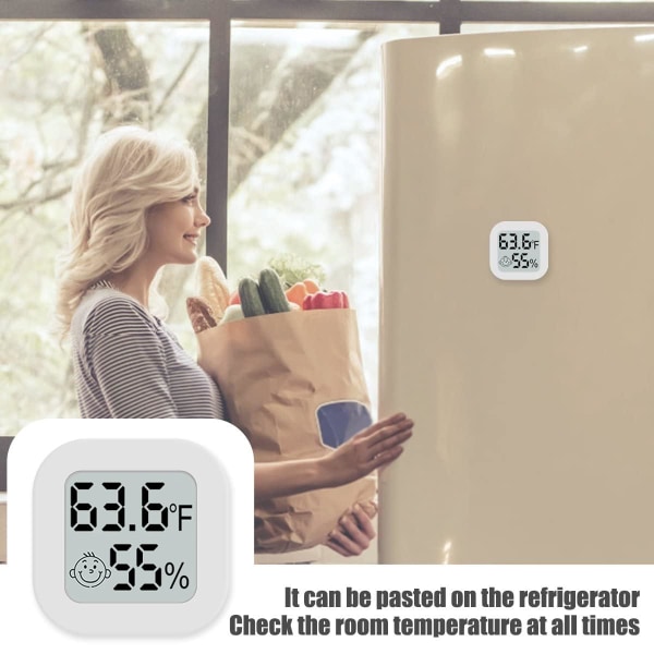 5-pack mini digital termometer Hygrometer LCD-skärm inomhus