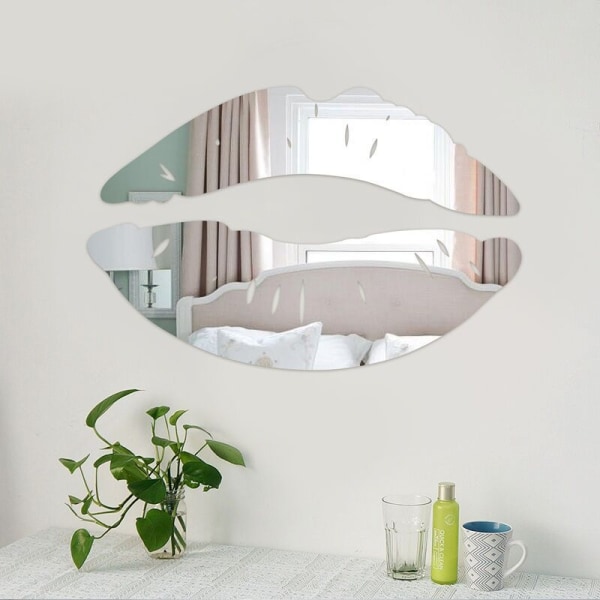 Spegel kakel spegel klistermärke självhäftande spegel vägg spegel kakel dekorativ spegel (silver)