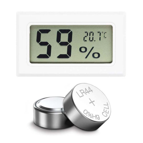 Liten temperatur- och fuktighetsmätare med batteritemperatur och fuktighetsdisplay inbyggd elektronisk fuktighetstemperatur och fuktighetsmätare