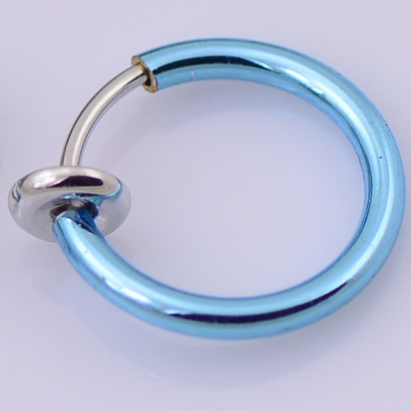 1 par klämringar med löstagbara pärlor 13 mm diameter sky blue