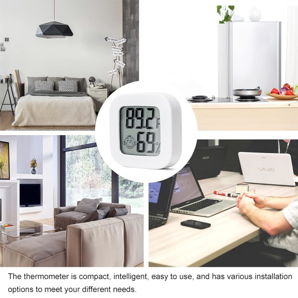 5-pack mini digital termometer Hygrometer LCD-skärm inomhus