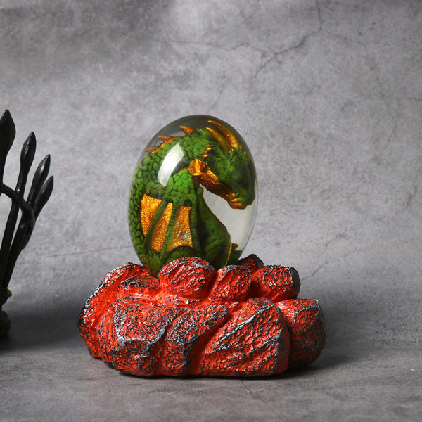 Dinosaurieäggsouvenir Power Game Glow Lava Dragon Egg Crystal Transparent Resin Heminredning