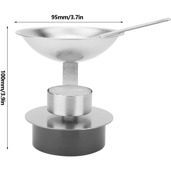 Vaxförseglingsvärmare, rostfritt stål vaxförseglingsugn spisgryta med smältsked för vaxpärlor vaxstavar smältning