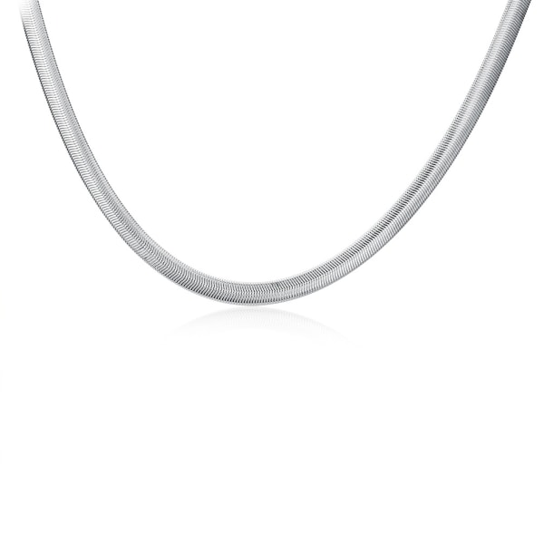 Nya modesmycken 6 mm 925 sterling silver mjukt ormbenskedja halsband unisex herrpresenter för kvinnor