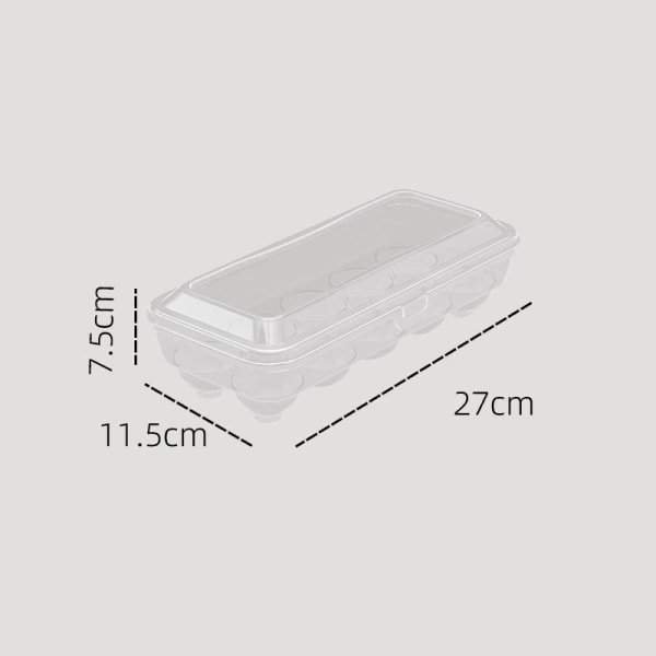 15 Grids Äggförvaringslåda Plast Transparent Portable Egg White