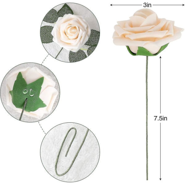 25 stjälkar rosor i europeisk stil, konstgjorda rosor, heminredning, blomsterdekoration, bröllopsdekoration, Alla hjärtans dag, brudbukett