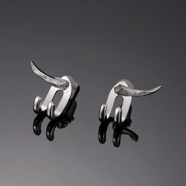 2 stycken Klassiskt herrörhänge i rostfritt stål Mode avtagbart slitstarkt herrörhänge i rostfritt stål