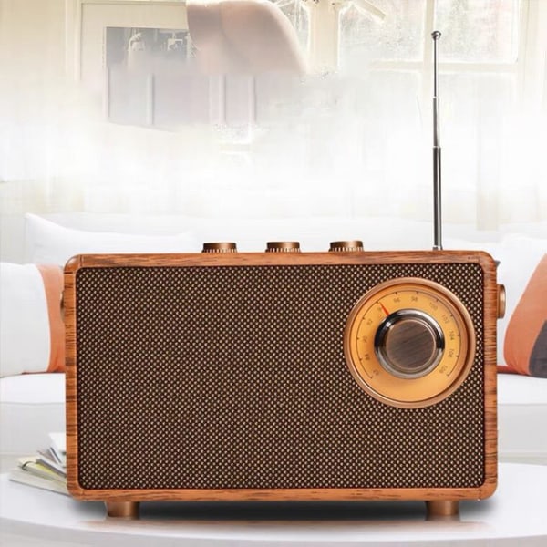 Klassisk retro vintage radio liten musikspelare | Uppladdningsbara små högtalare Ljudmottagare Födelsedagspresent till vän och familj