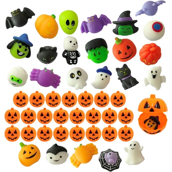 24st Halloween Squeeze Toys | 24st Halloween Stress Leksaker, Halloween Squeeze Sensoriska Leksaker för Barn Flickor Pojkar Presentleksaker för fest