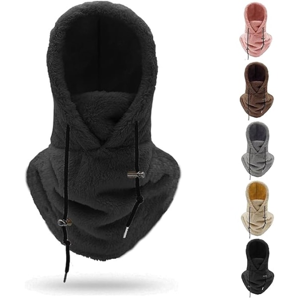 Sherpa Hood Ski Mask, Fleece Balaclava Windproof Winter Mask