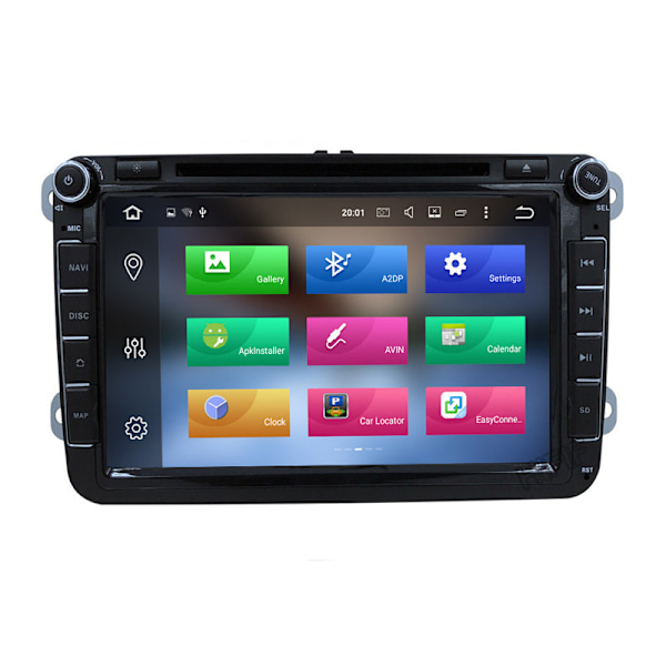 Car Multimedia Player, Ossuret, S7 AHD1, Golf Android 10, GPS, 6GB, 128GB, Black