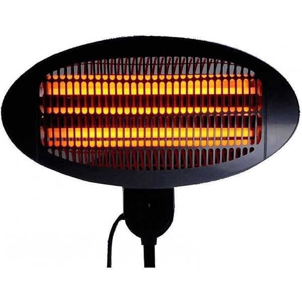 Electric Heater, Halogen, 2000W, Black