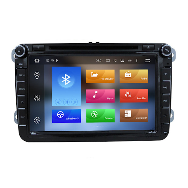 Car Multimedia Player, Podofo, 2GB, 32GB, WiFi, GPS, Android, Radio, HiFi, Camera, 2 Din, Black