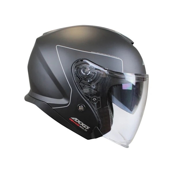 Motorcycle Helmet, ABS, Open face, Solid, Black Matte