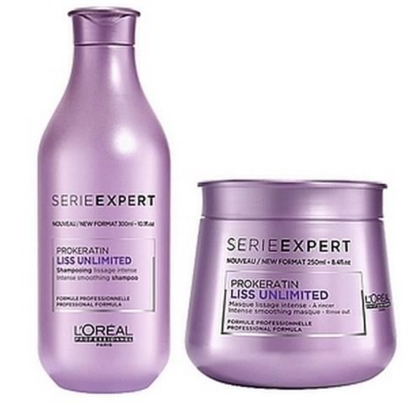 Liss rajoittamaton shampoo- ja naamiosarja
