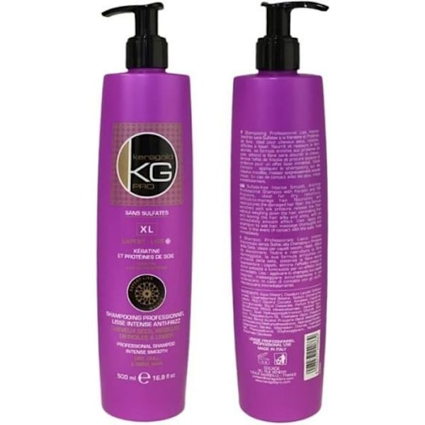 KERAGOLD PROFESSIONAL SHAMPOO XL SORTIMENT - INTENS GLAD ANTI-FRIZZ KERATIN & SILKEPROTEIN 500ML