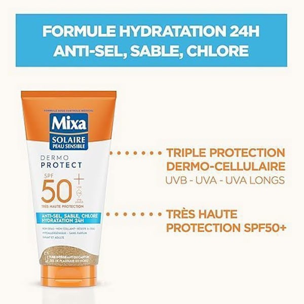 Mixa Dermo Protect Sun Milk SPF50+ 24h Hydration 175ml N/A