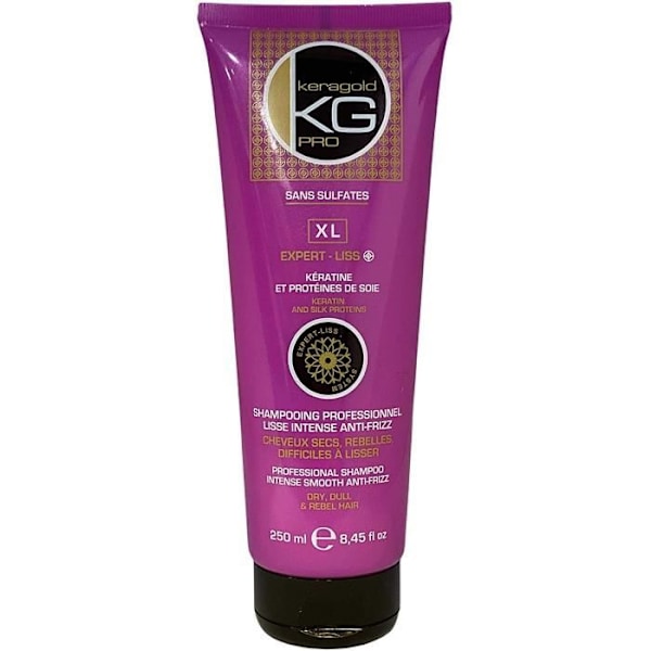 KERAGOLD PRO EXPERT LISS XL Shampoo - Sulfatfri med keratin og silkeprotein 250 ml