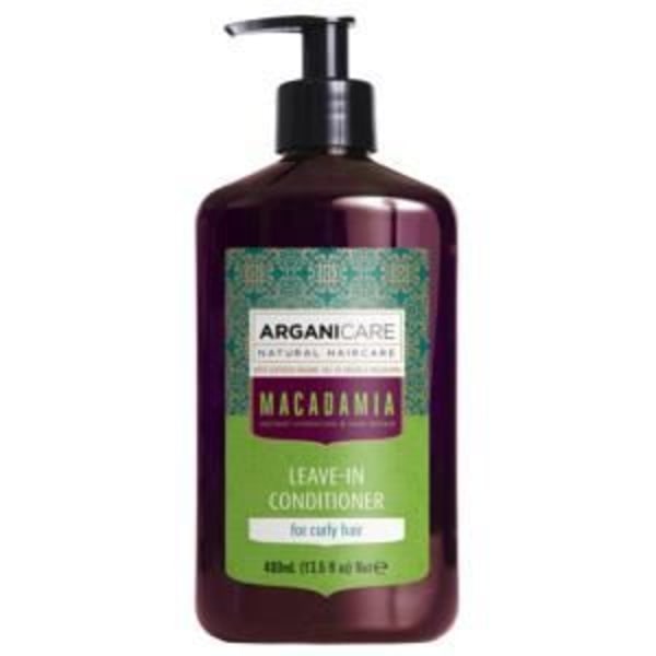 Hoitoaine ilman huuhtelua - ARGANICARE - Makadamiapähkinä - 400ml - Kiharat hiukset - Kosteuttava